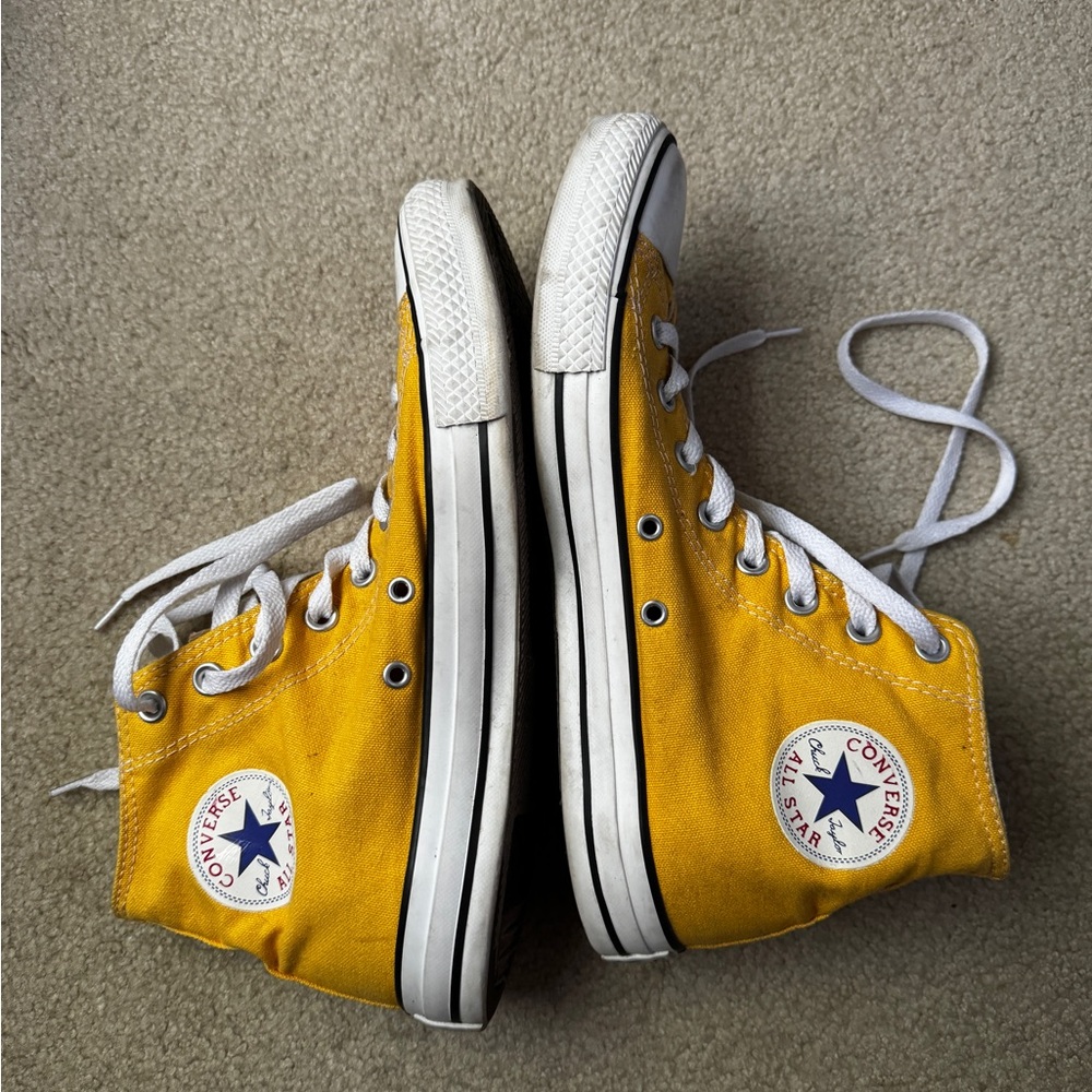 Yellow High Top Converse - Men’s Size 9 / Women’s Size 11